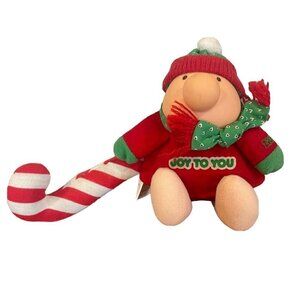 Ziggy Christmas "Joy to You" 1987 W/Candy Cane American Greetings Plush